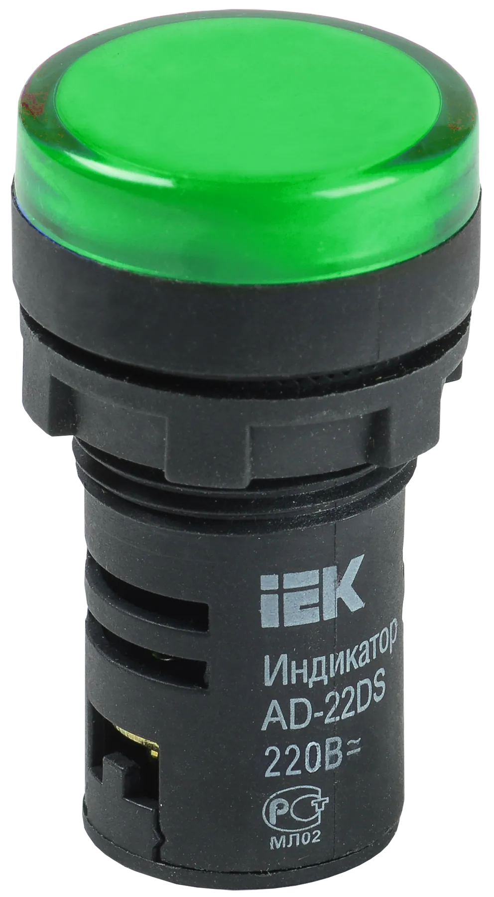 Лампа AD22DS(LED)матрица d22мм зеленый 230В AC/DC IEK