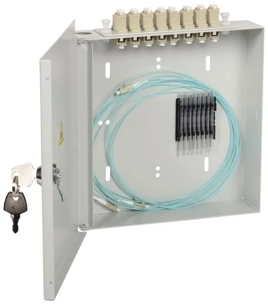 ITK Оптический настенный распределительный кросс укомплектованный: адаптеры SC (Simplex) 4шт; пигтейлы SC/UPC 50/125 (OM2); ложемент; КДЗС