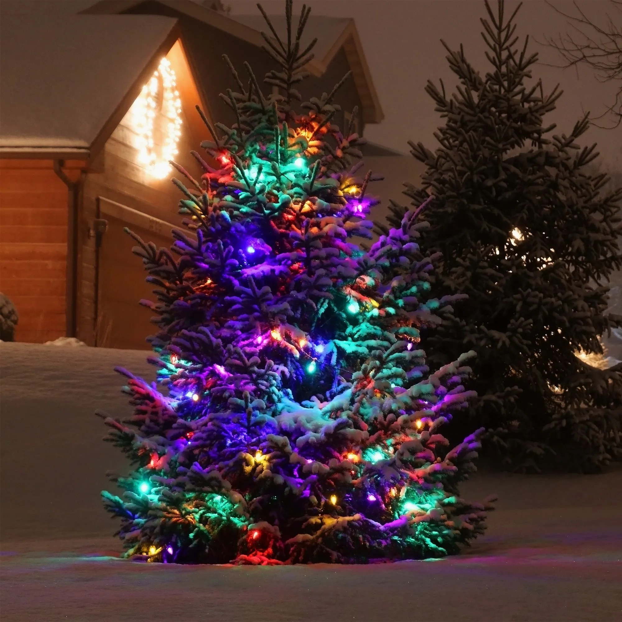 Новогодняя гирлянда нить мульти с эффектом мерцания 10м IP65 400-101 Elektrostandard Eurosvet a044074