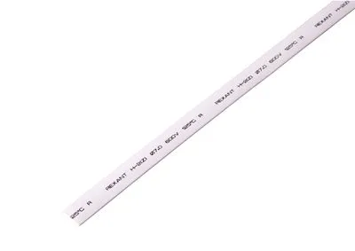 Трубка термоусаживаемая ТУТ нг 7,0/3,5мм, белая, упаковка 50 шт. по 1м REXANT 20-7001