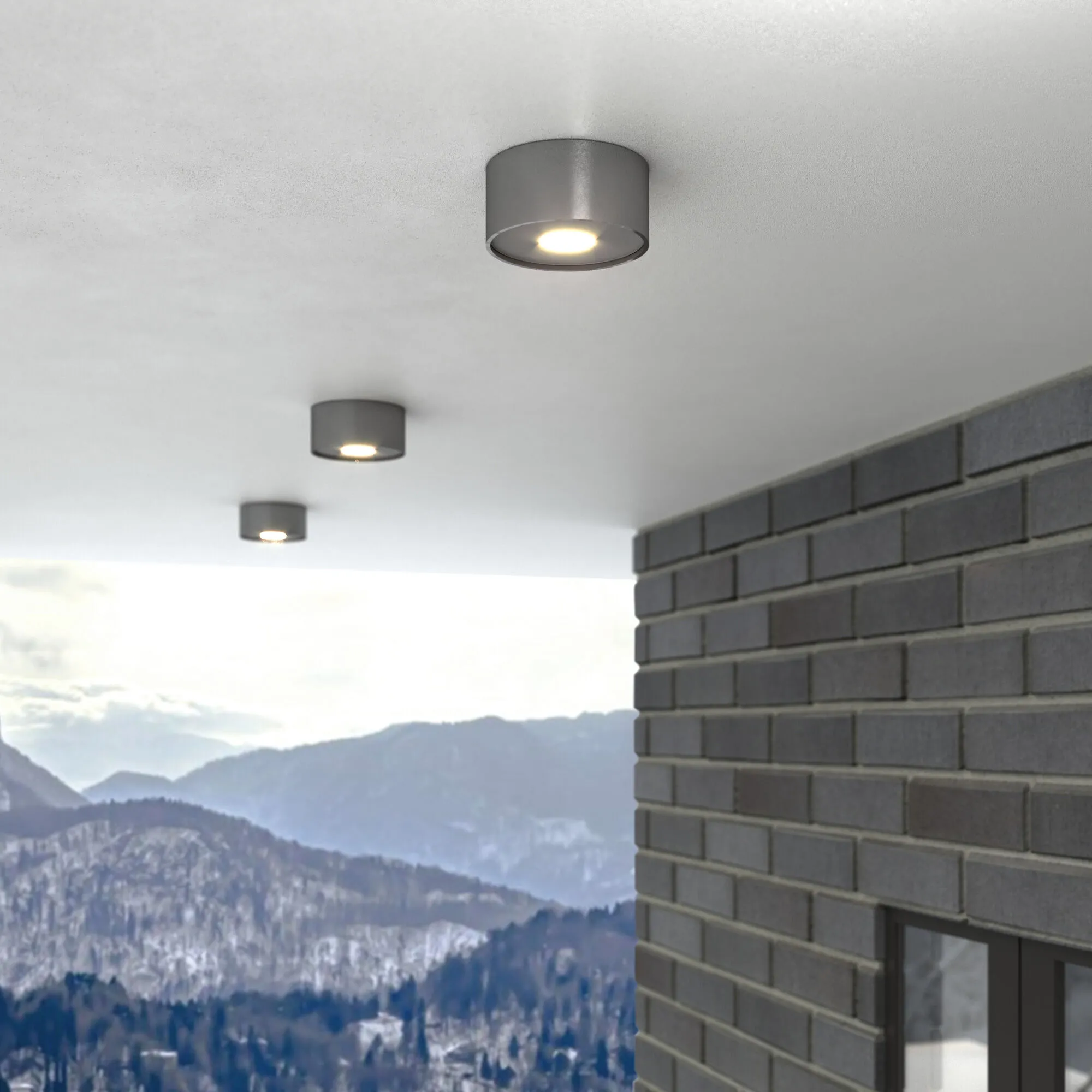 Светильник уличный потолочный Light LED 2135 IP65 35141/H серый Elektrostandard - Фото 4