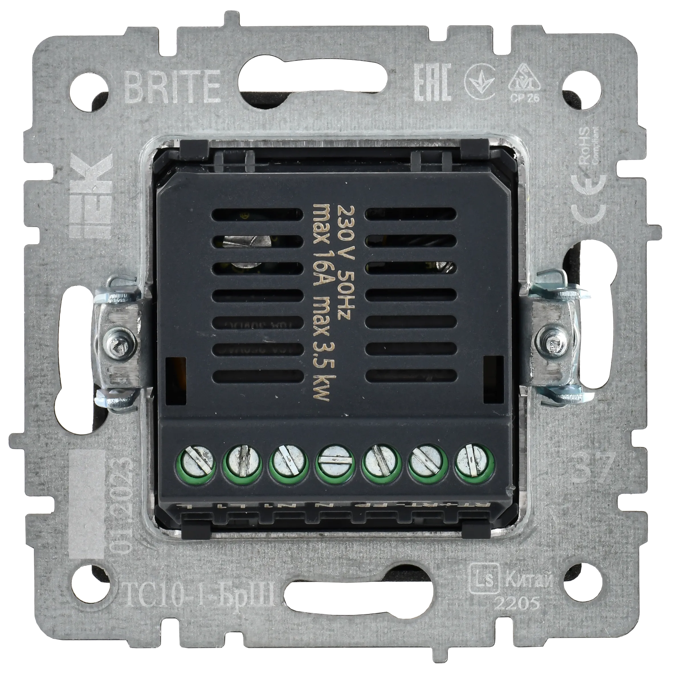 BRITE Термостат электронный с индикацией ТС10-1-БрШ шампань IEK - Фото 7