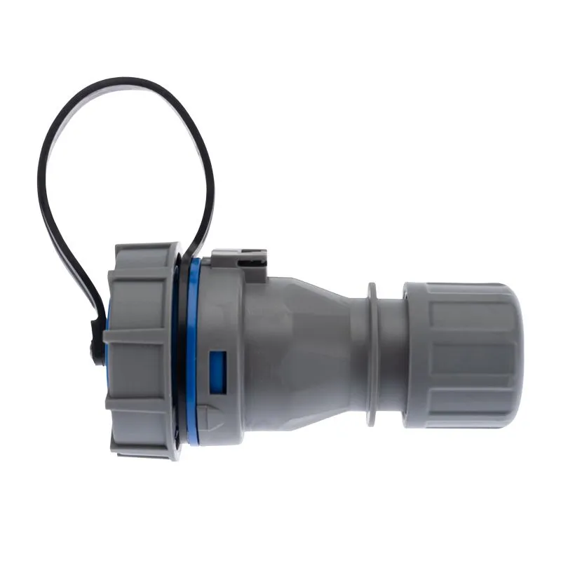 Розетка влагозащищенная кабельная переносная 1 гнездо, 2Р+РЕ, 16А, IP68, серая REXANT - Фото 3