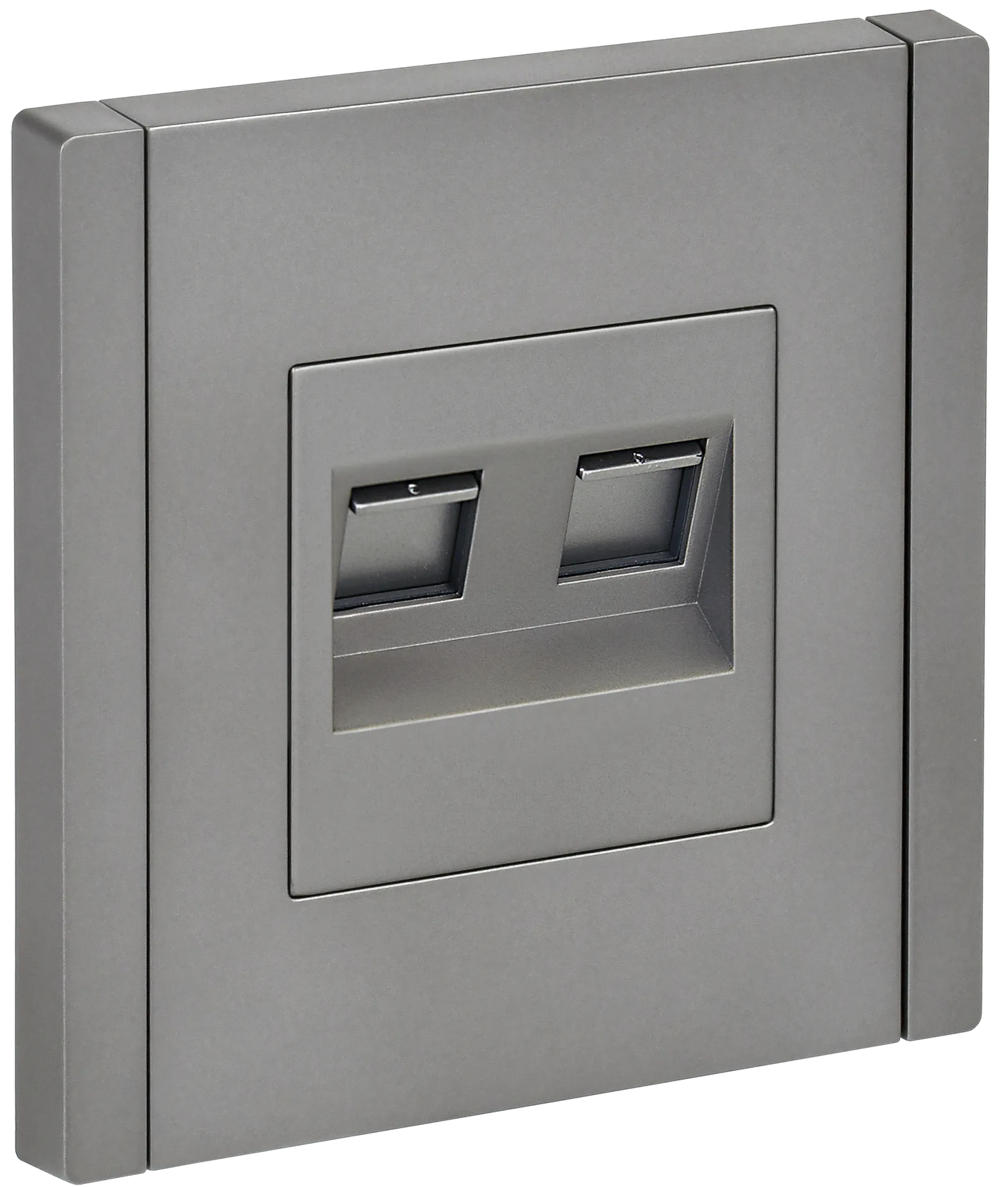 FORTE&PIANO Розетка компьютерная двойная RJ45 кат.5E FP533 сталь IEK