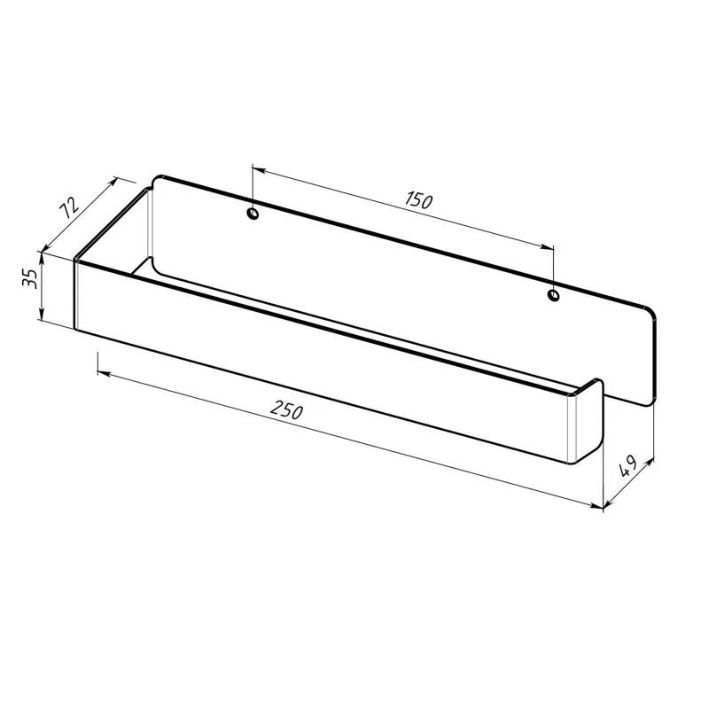 Держатель для бумажных полотенец, настенный, монтаж без сверления, белый REXANT - Фото 4