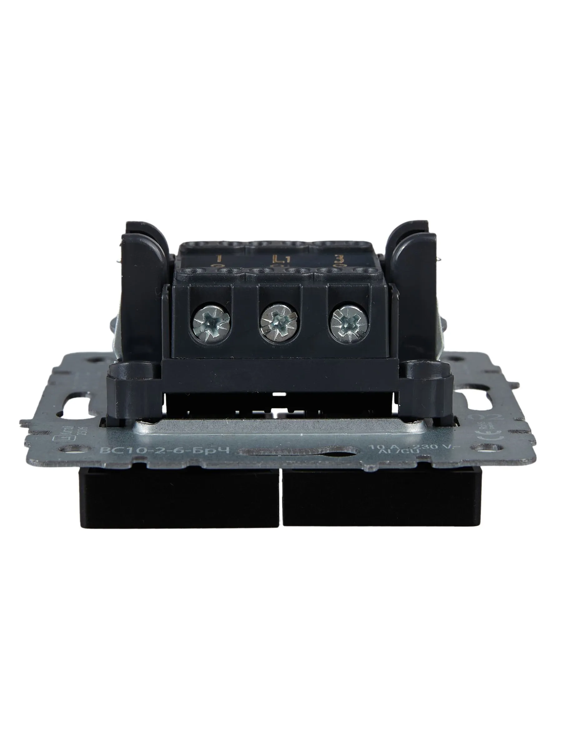 BRITE Выключатель 2-клавишный проходной 10А ВС10-2-6-БрЧ черный IEK - Фото 7