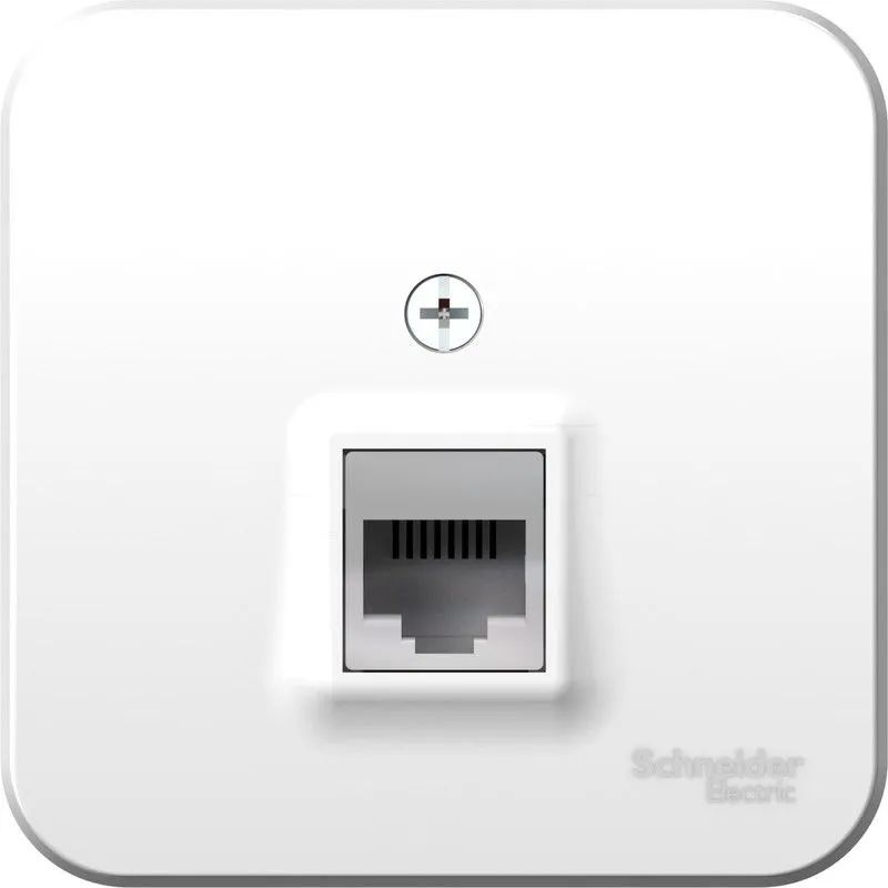 Розетка компьютерная 1-м ОП Blanca RJ45 кат.5E с изолир. пластиной бел. SE BLNIA045001 - Фото 2