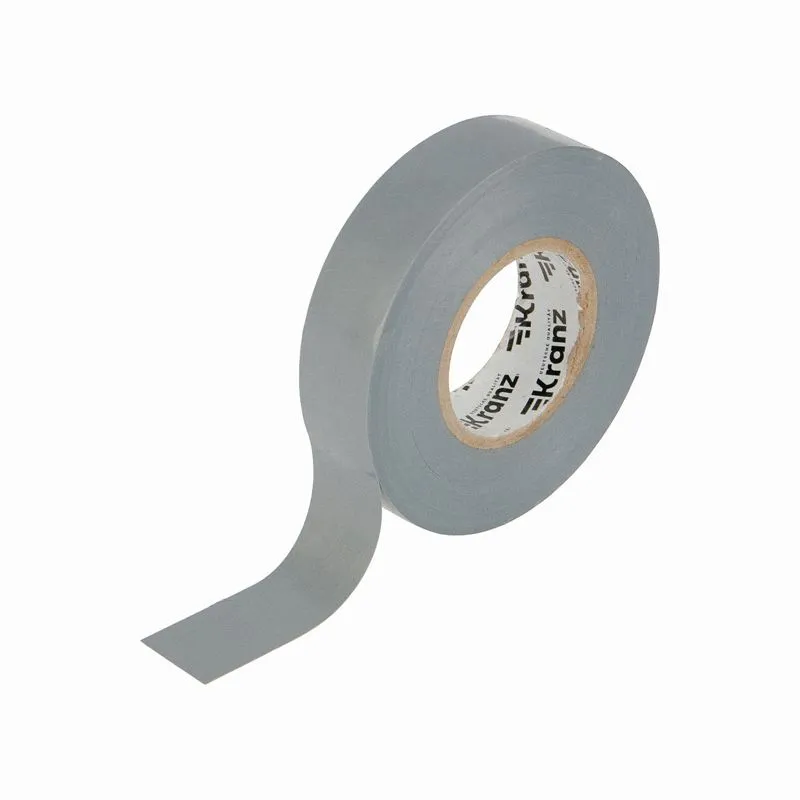 Изолента ПВХ профессиональная, 0,18х19мм, 20м, серая KRANZ - Фото 3