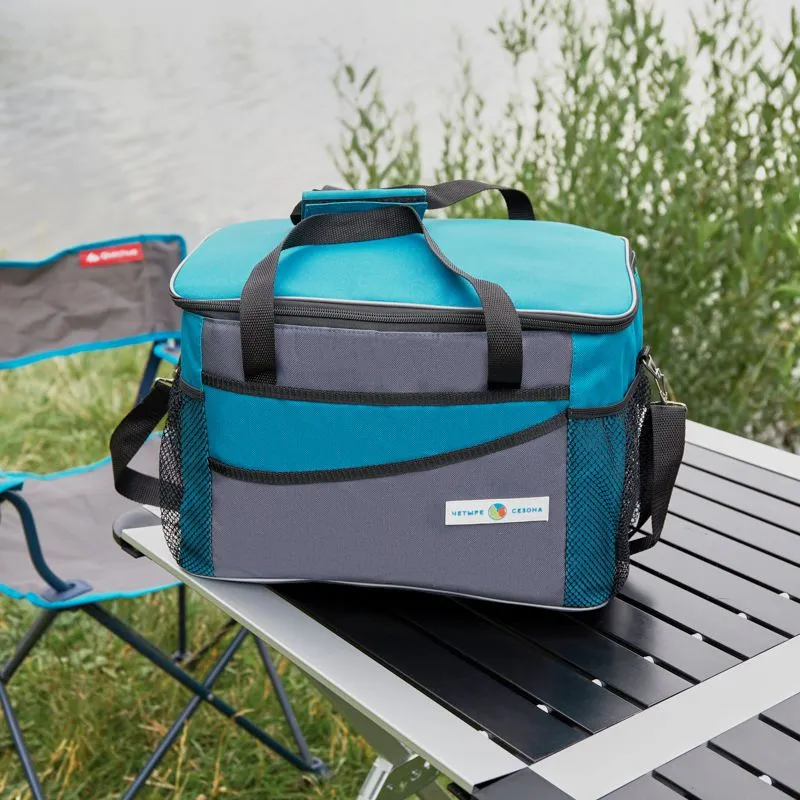 Сумка-холодильник (термосумка) 20л, 2 слоя утепления ЧЕТЫРЕ СЕЗОНА - Фото 2
