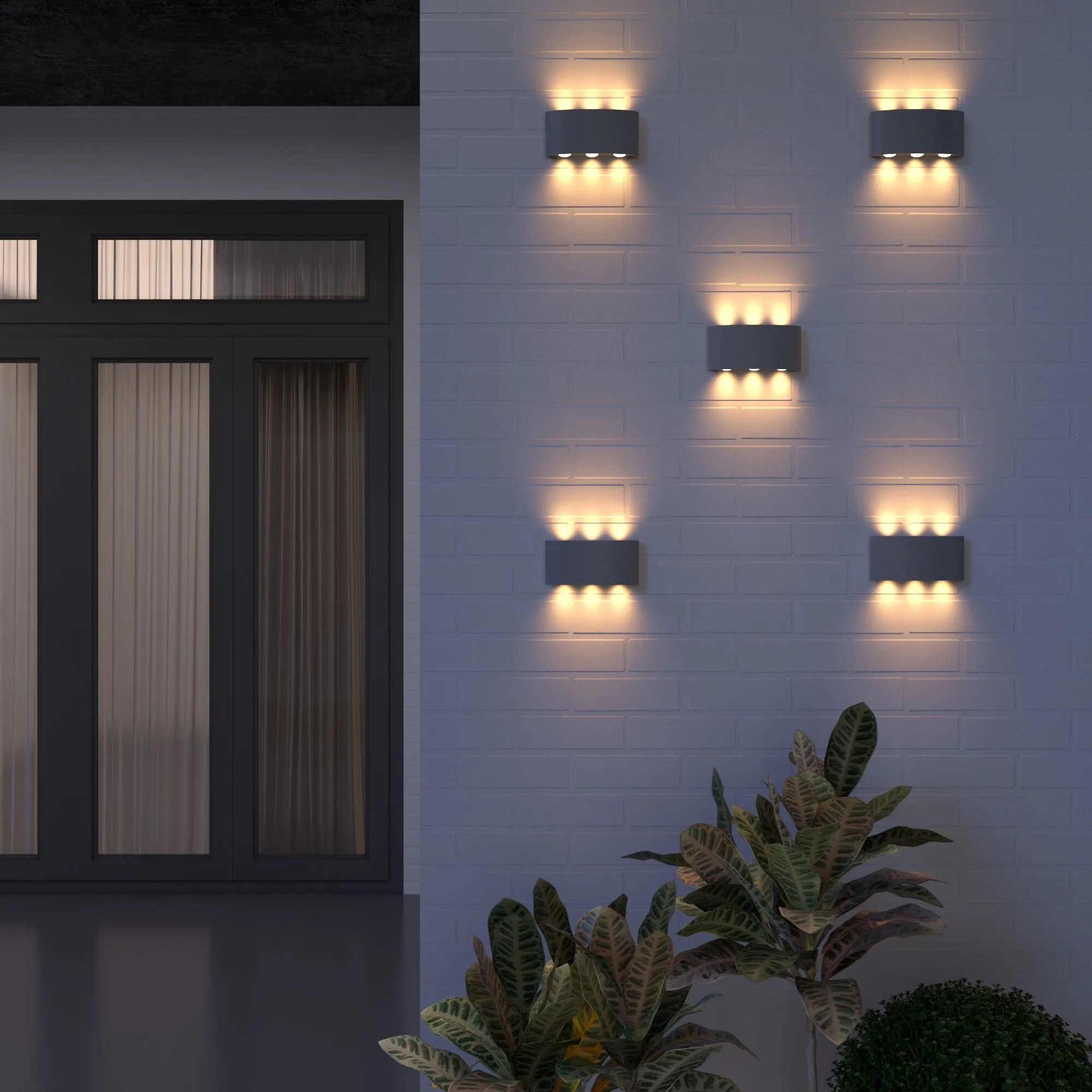 Светильник светодиодный уличный настенный Twinky trio серый 1551 TECHNO LED Elektrostandard - Фото 3