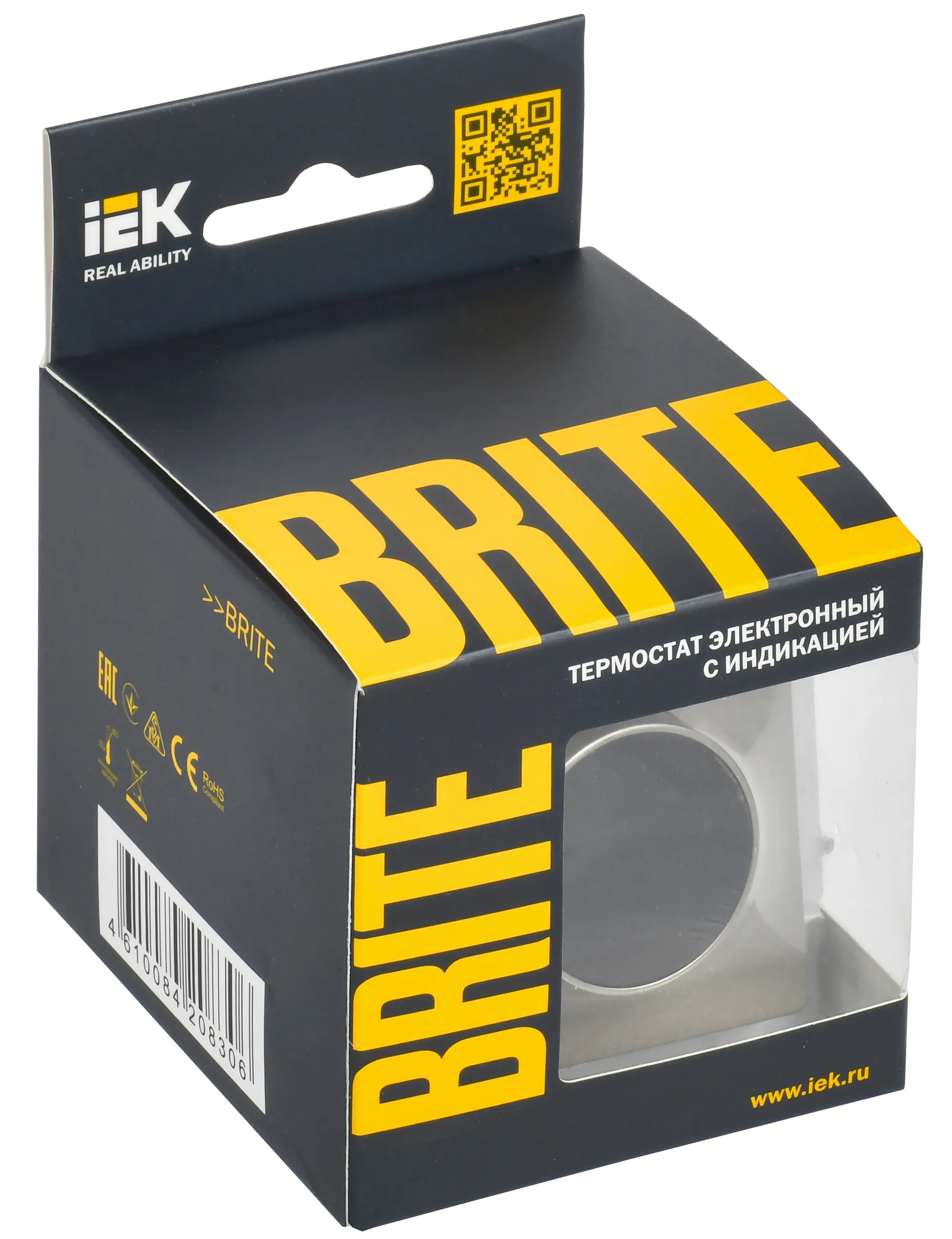 BRITE Термостат электронный с индикацией ТС10-1-БрШ шампань IEK - Фото 2