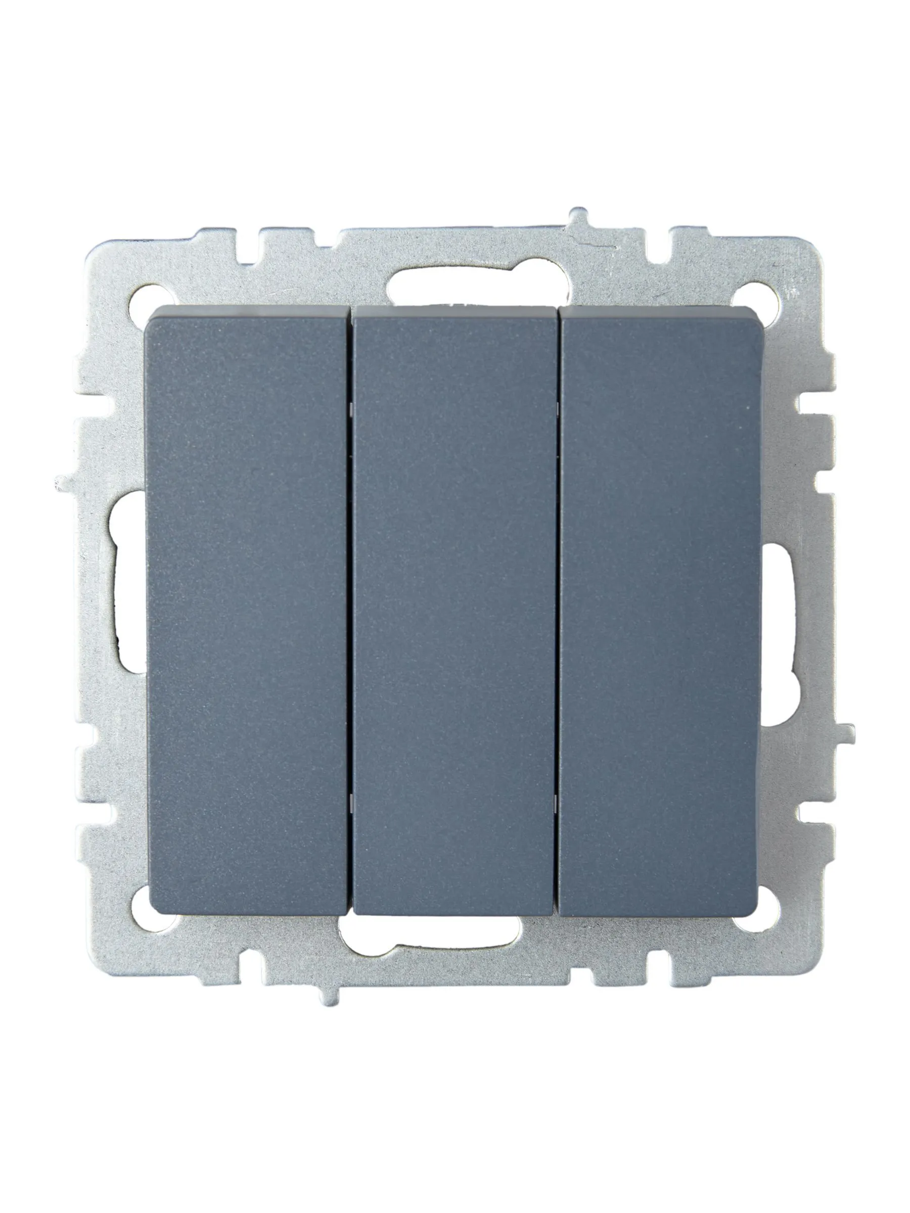 BRITE Выключатель 3-клавишный 10А ВС10-3-0-БрМ маренго IEK - Фото 4