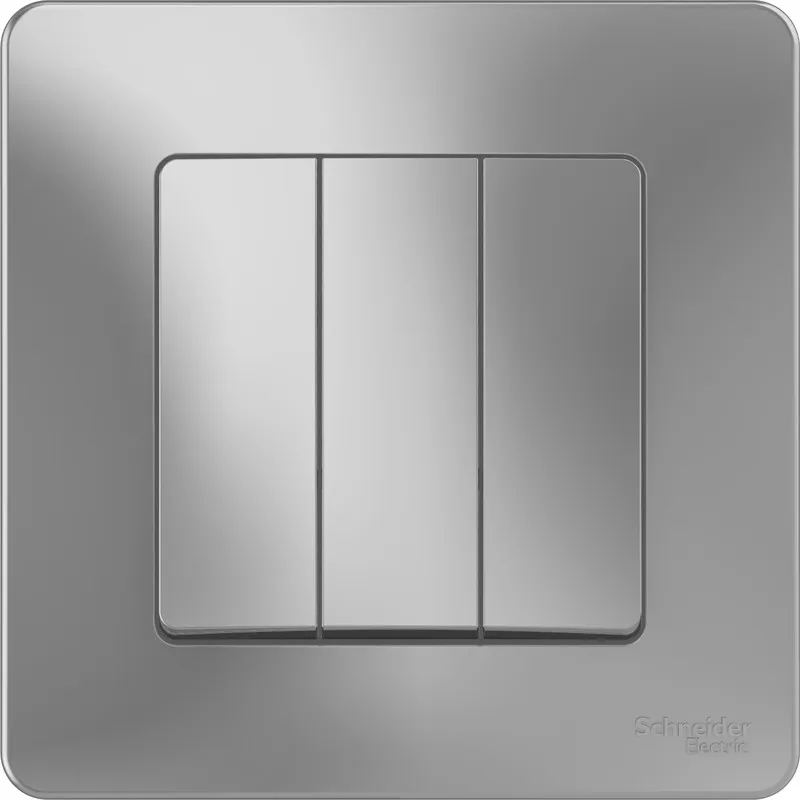Выключатель 3-кл. СП Blanca 10А IP20 (сх. 1+1+1) 250В алюм. SE BLNVS100503 - Фото 3