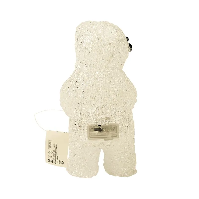 Акриловая светодиодная фигура Медвежонок 12х22х13 см, 4,5 В, 3 батарейки AA (не входят в комплект), 10 светодиодов NEON-NIGHT - Фото 4