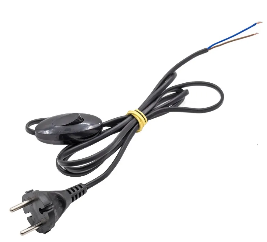 Шнур ШБ для Бра ШВВП 2*0,75 (6А) 3м. черн. DEKRON