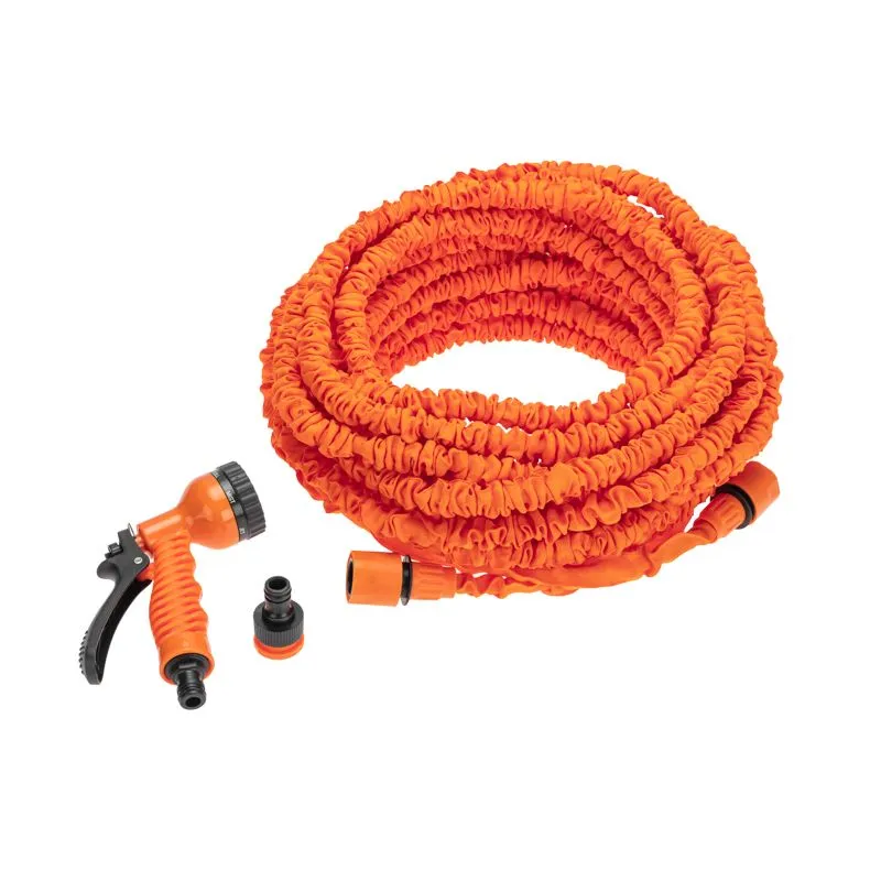 Набор поливочный, растягивающийся шланг 45 м, пистолет 7 режимов, соединитель ЧЕТЫРЕ СЕЗОНА - Фото 2