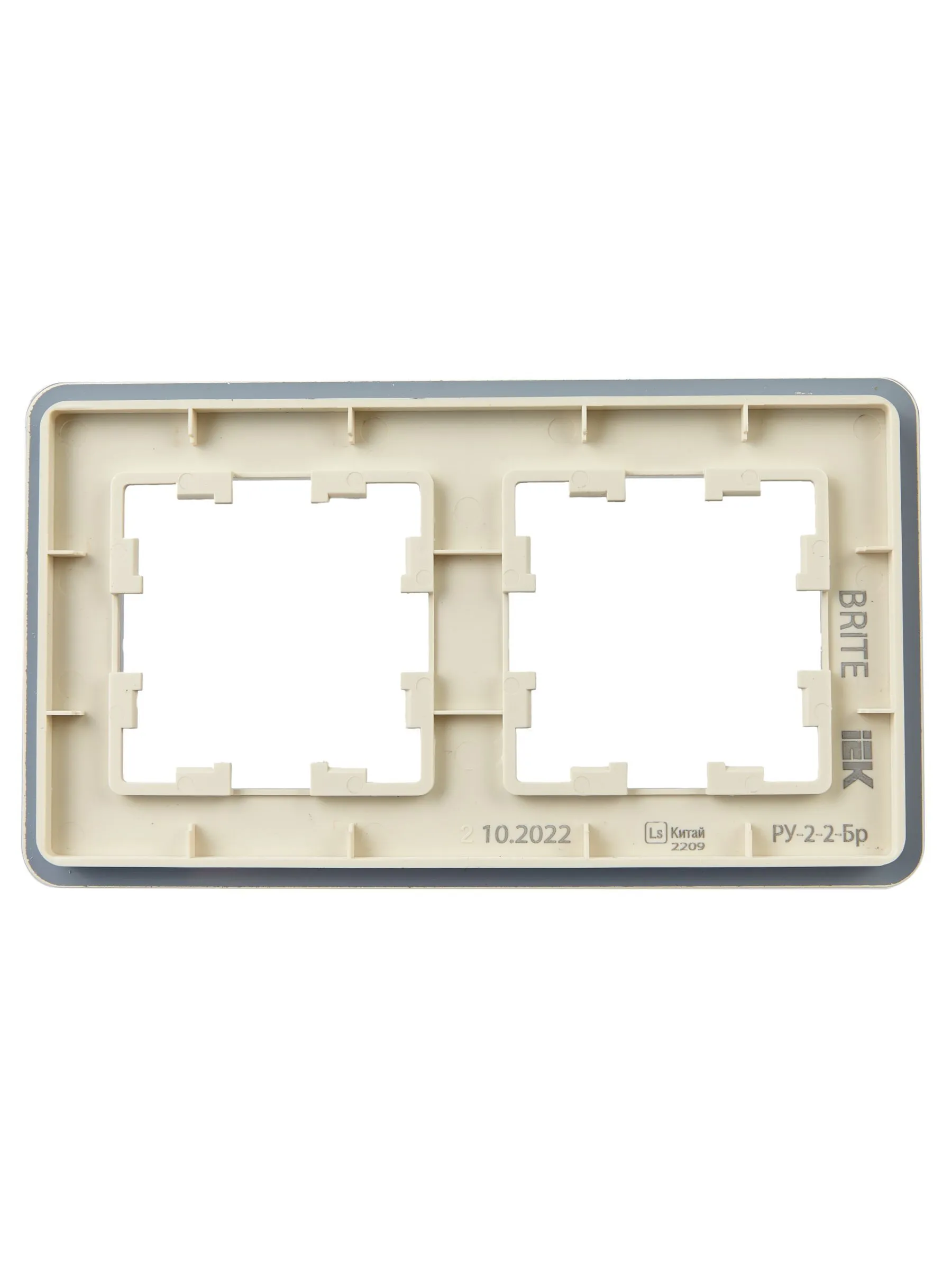 BRITE Рамка 2-местная РУ-2-2-Бр стекло песчаный RE IEK - Фото 7