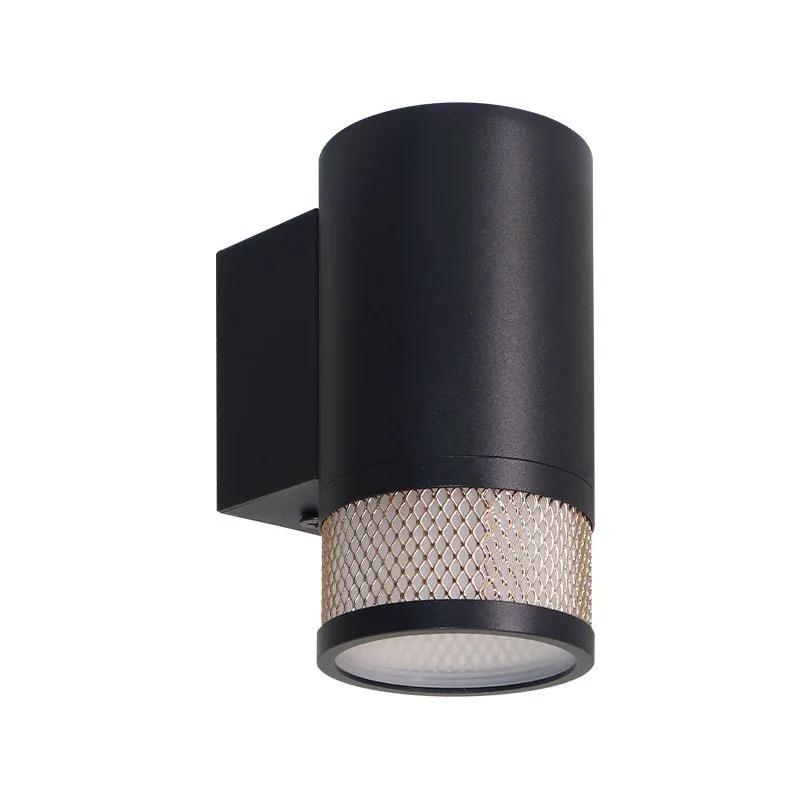 Настенный светильник WOLTA WSL-GU10/W12BG Rete под лампу GU10 IP20 Черный матовый/золото Φ55*110*80mm