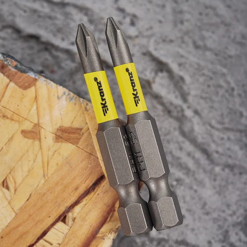 Бита для шуруповерта PH1х50 мм (2 шт./уп.) Kranz - Фото 2