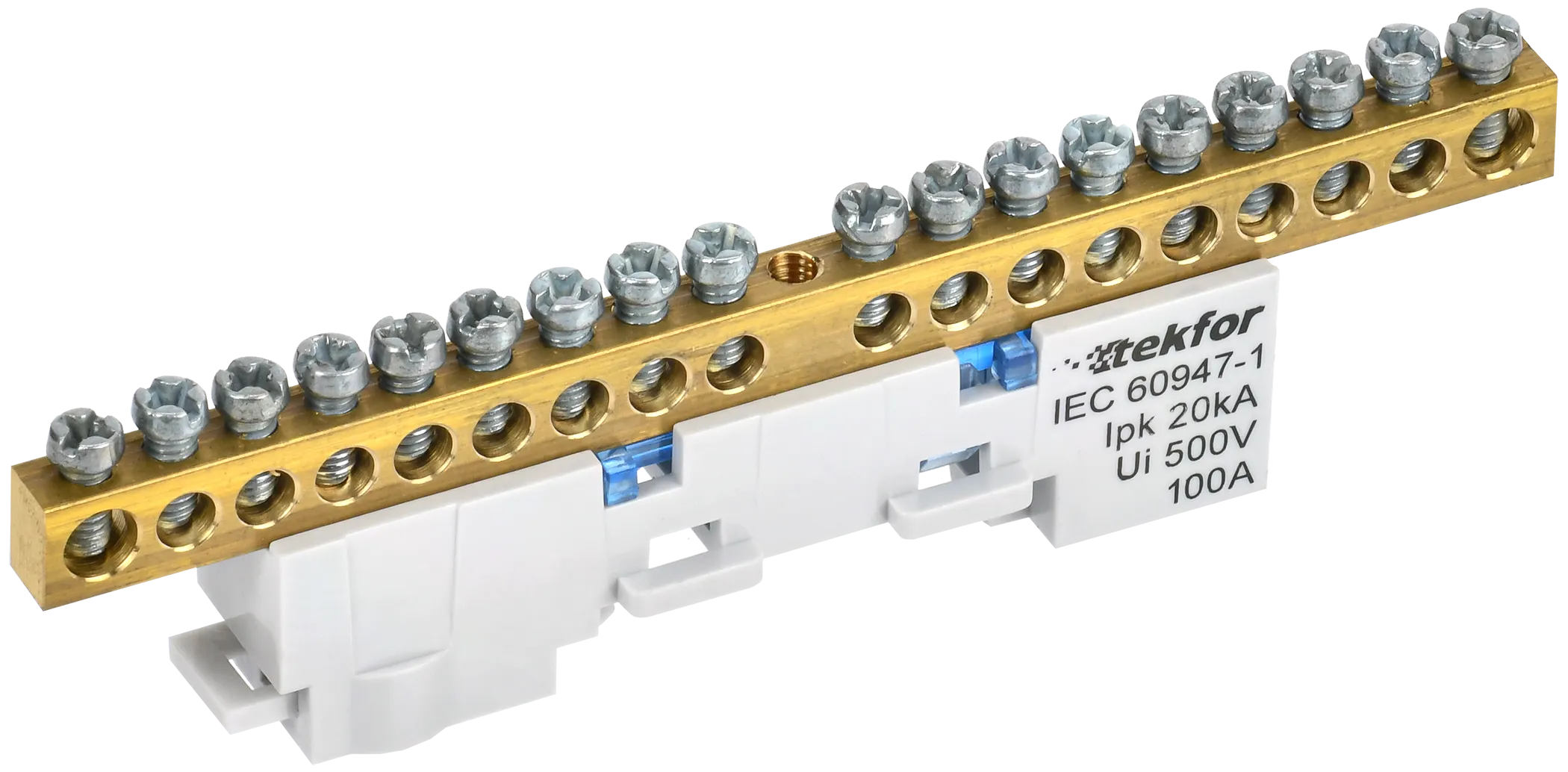 TEKFOR Шина N "ноль" неизолированная на универсальном держателе 6х9-18-С IEK