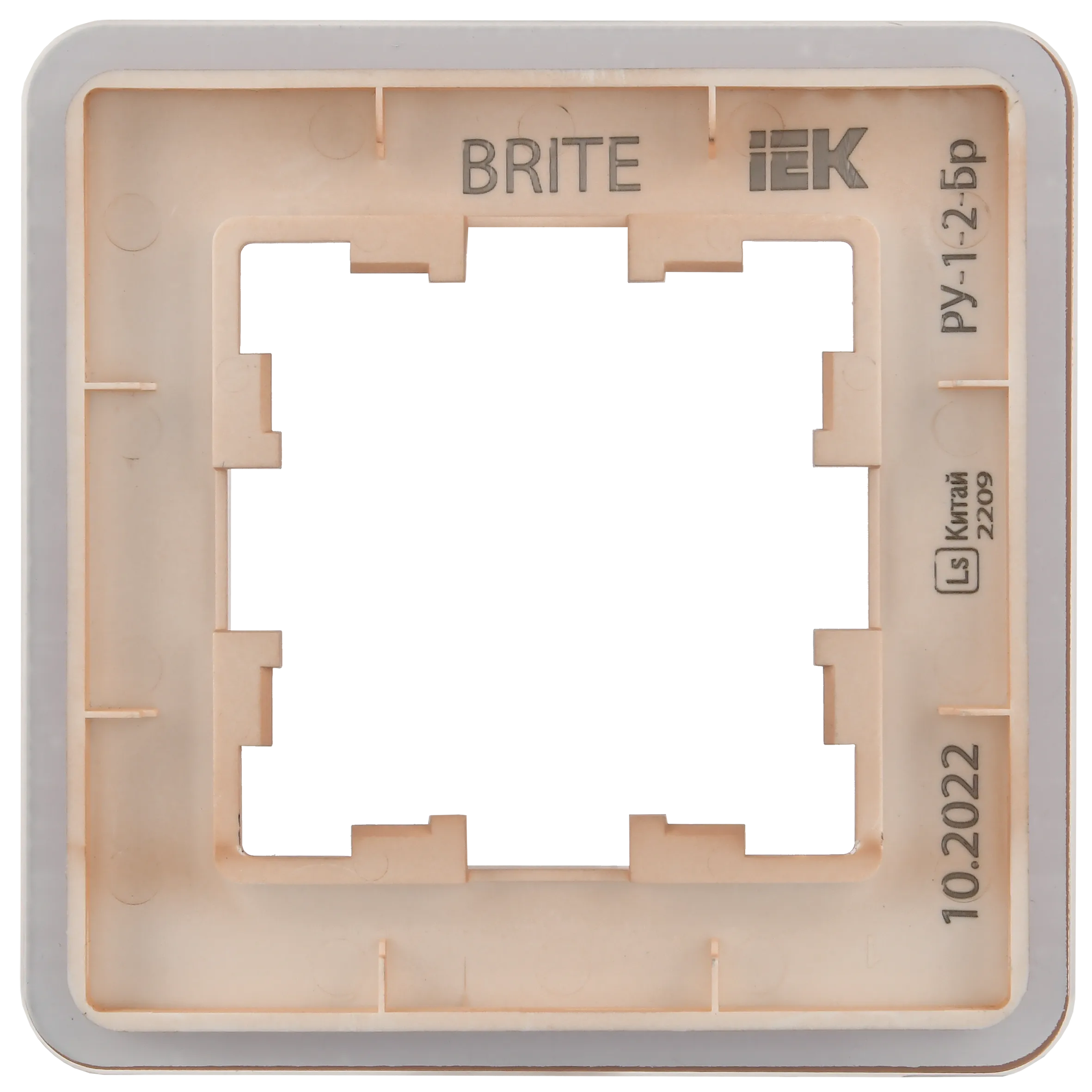 BRITE Рамка 1-местная РУ-1-2-Бр стекло дымчатый RE IEK - Фото 5