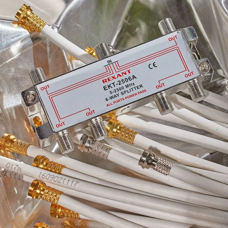 Делитель ТВх6 под F-разъем, 5-2500МГц СПУТНИК REXANT - Фото 2