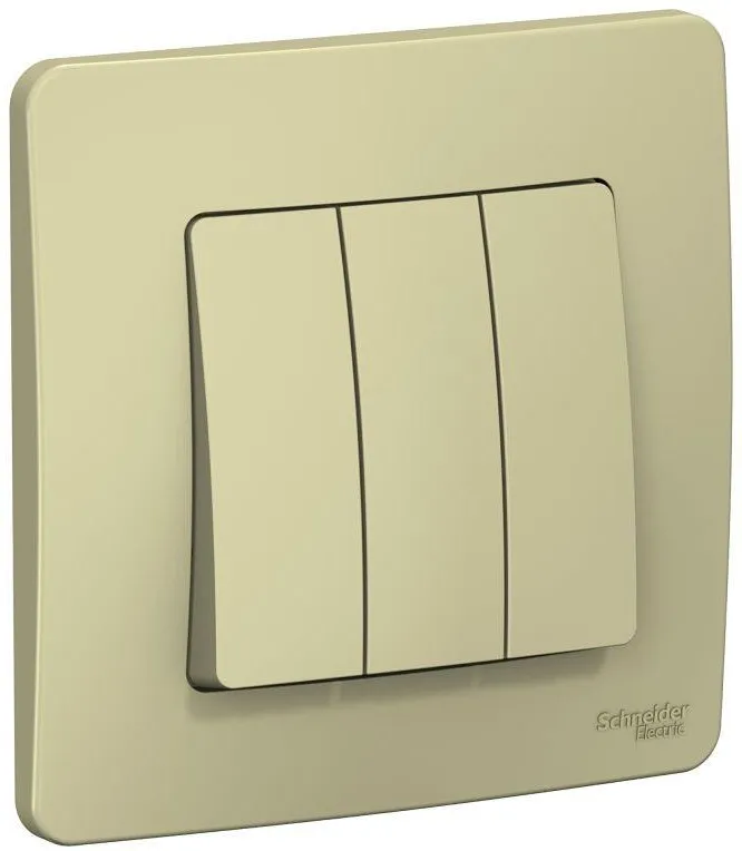 Выключатель 3-кл. СП Blanca 10А IP20 (сх. 1+1+1) 250В беж. SE BLNVS100507 - Фото 2