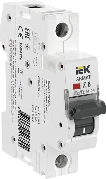 ARMAT Автоматический выключатель M10N 1P Z 6А IEK AR-M10N-1-Z006