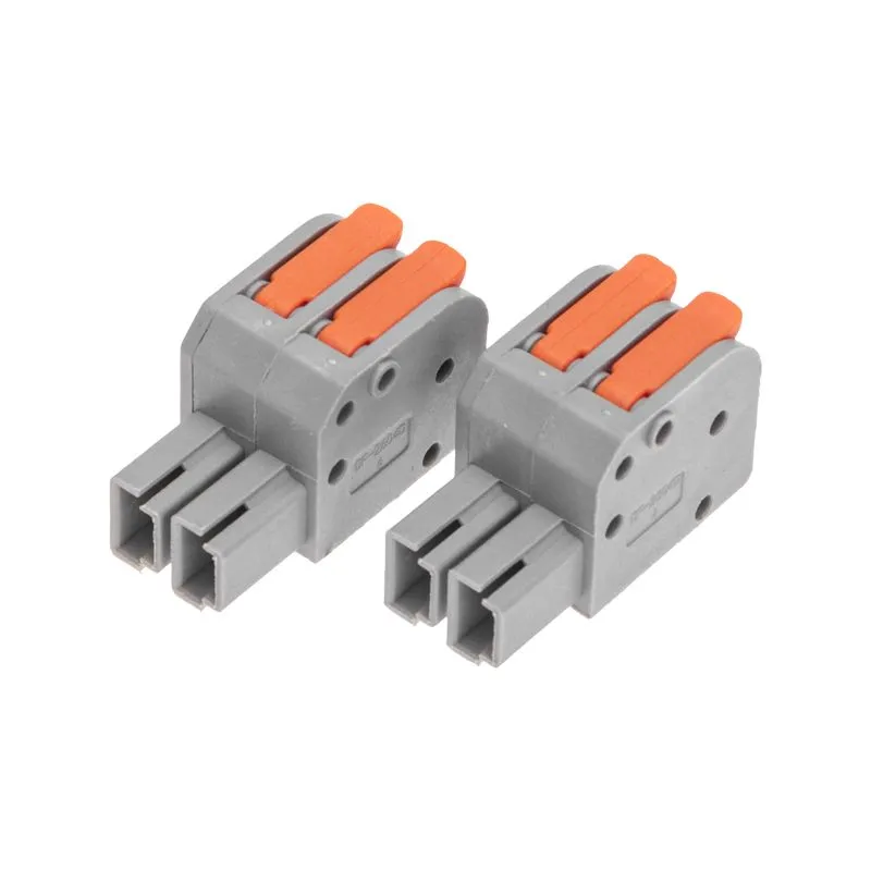 Клемма СМК 222-422R проходная разъемная 2 полюса серая 0,2-2,5/4мм² (50 шт/уп) REXANT - Фото 5