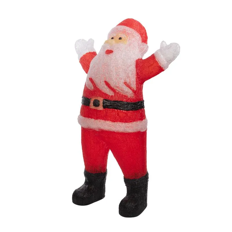 Акриловая светодиодная фигура Приветствующий Санта Клаус 76х47х120 см, IP65, понижающий трансформатор в комплекте NEON-NIGHT - Фото 4