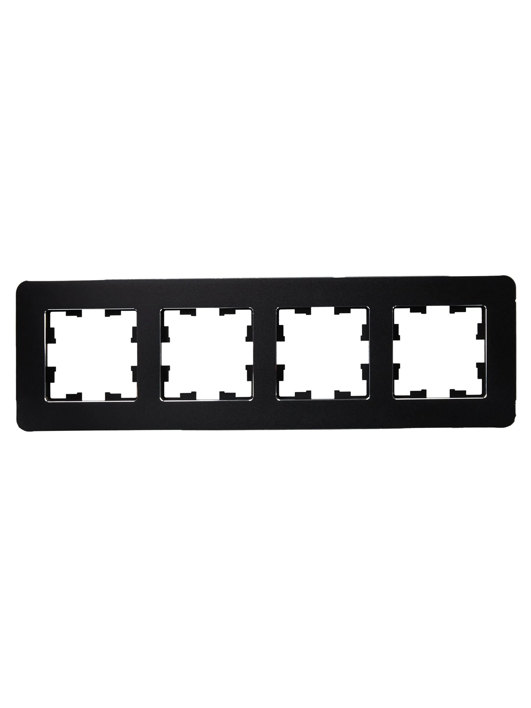 BRITE Рамка 4-местная РУ-4-1-Бр металл черный RE IEK - Фото 2