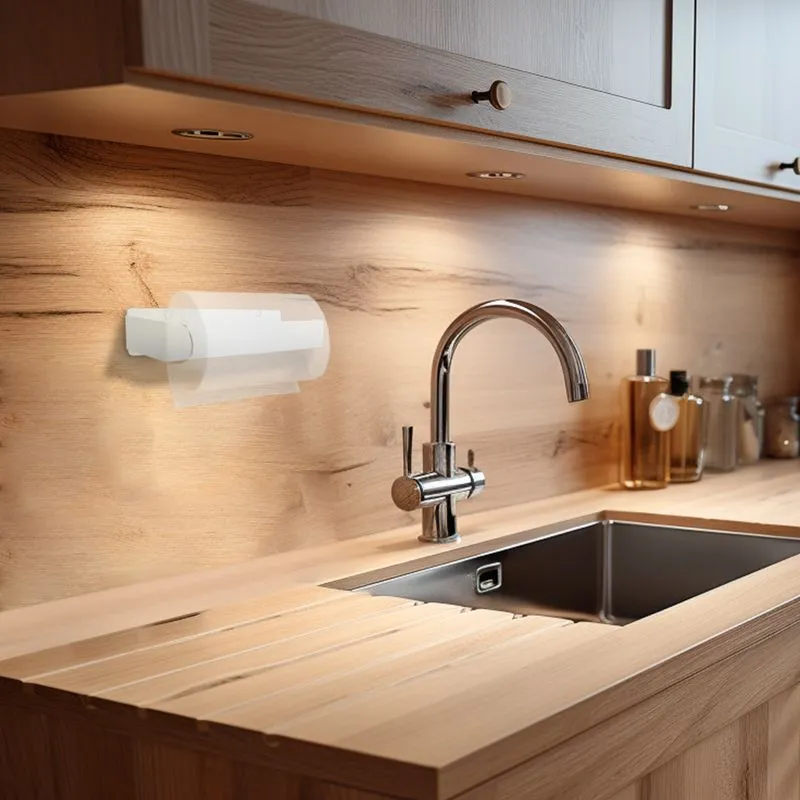 Держатель для бумажных полотенец, настенный, монтаж без сверления, белый REXANT - Фото 2