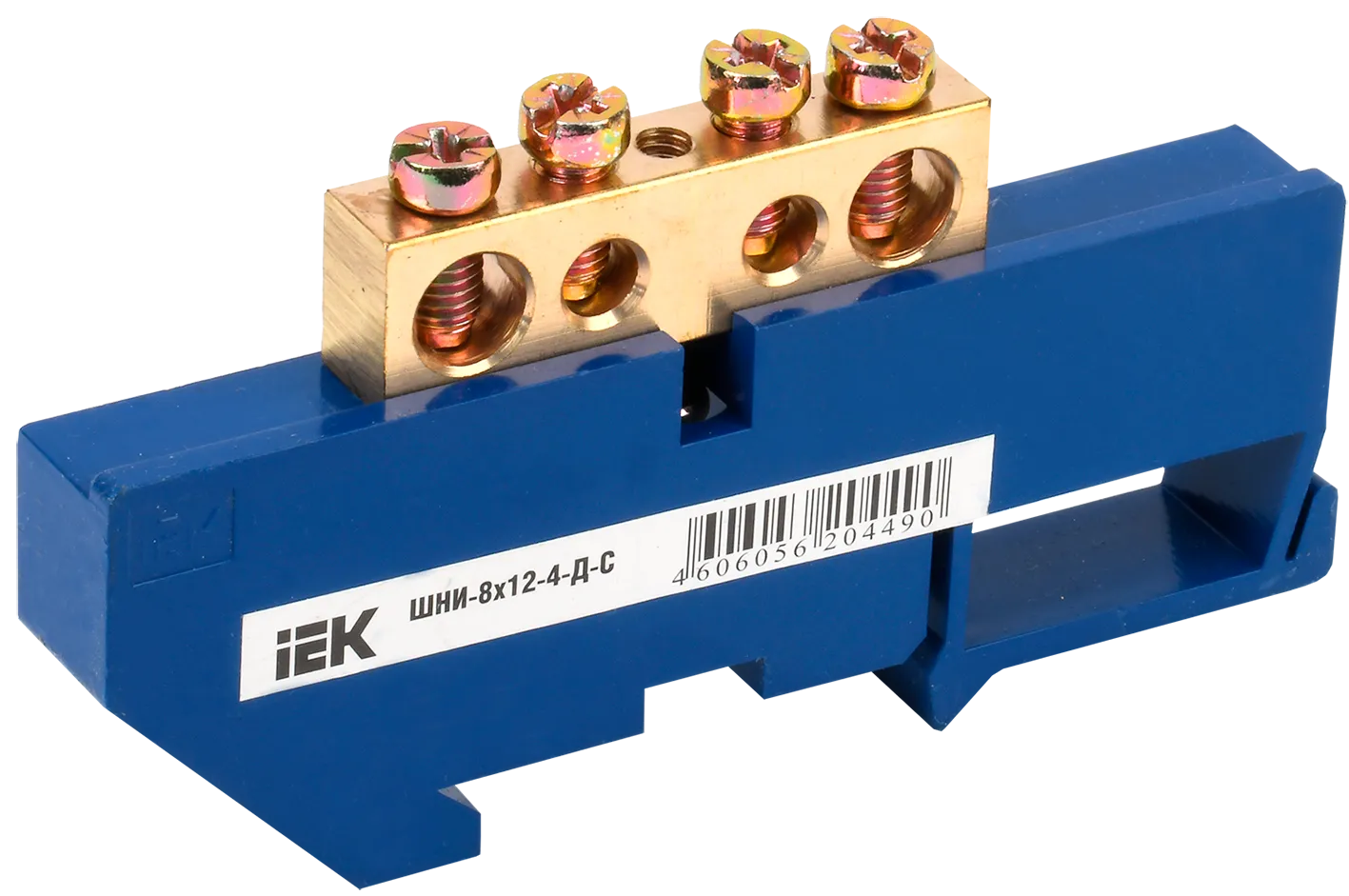 Шина N "ноль" на DIN-изол ШНИ-8х12-4-Д-С IEK