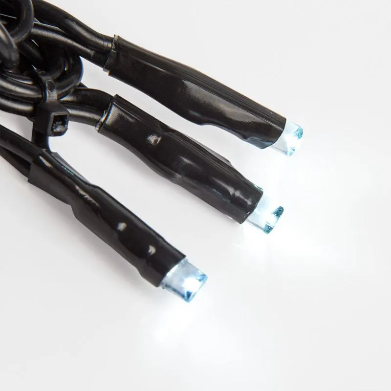 Гирлянда Нить управляемая 10м 100 LED БЕЛЫЙ черный ПВХ IP65 свечение с динамикой 230В нужен контроллер 217-204 NEON-NIGHT - Фото 4