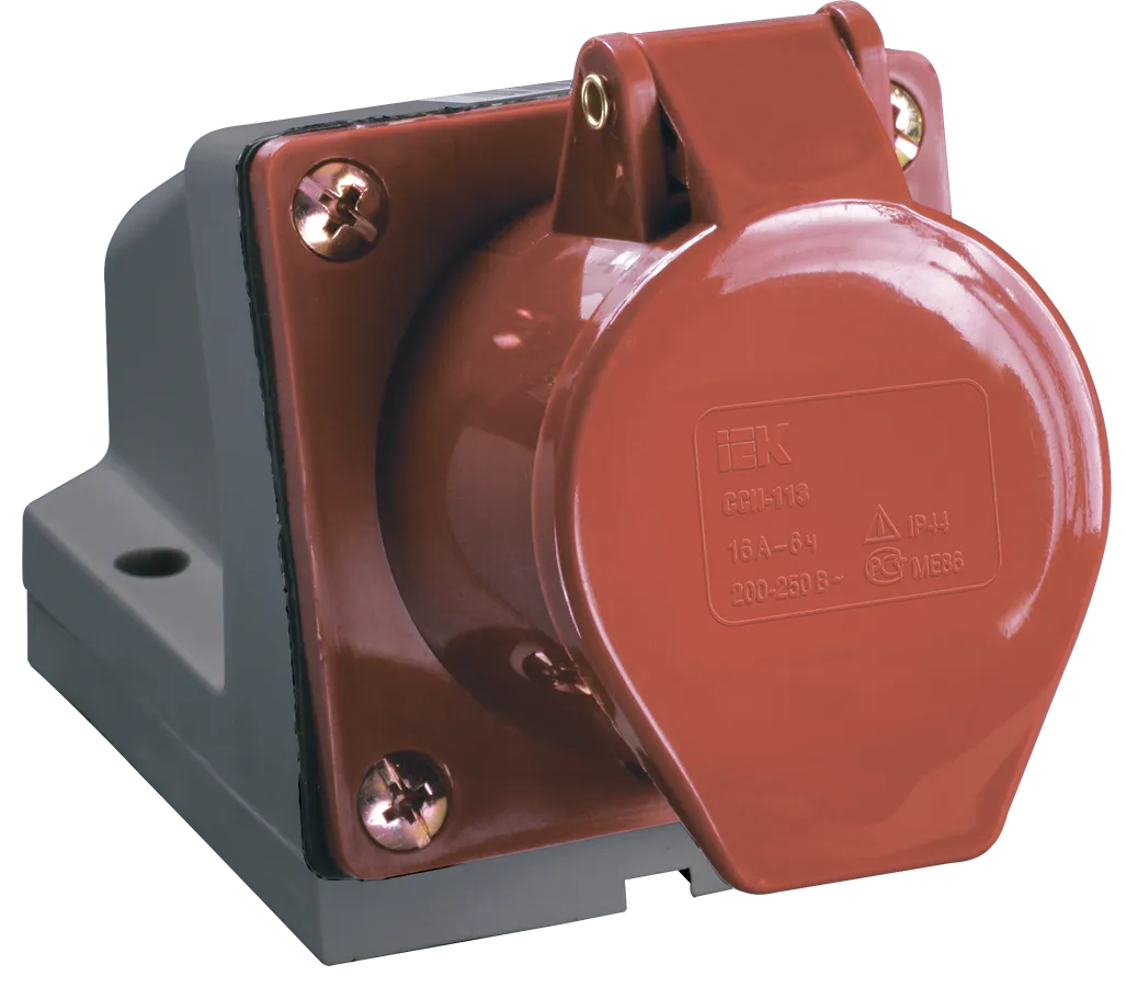 Розетка стационарная ССИ-125 3Р+РЕ+N 32А 380-415В IP44 IEK