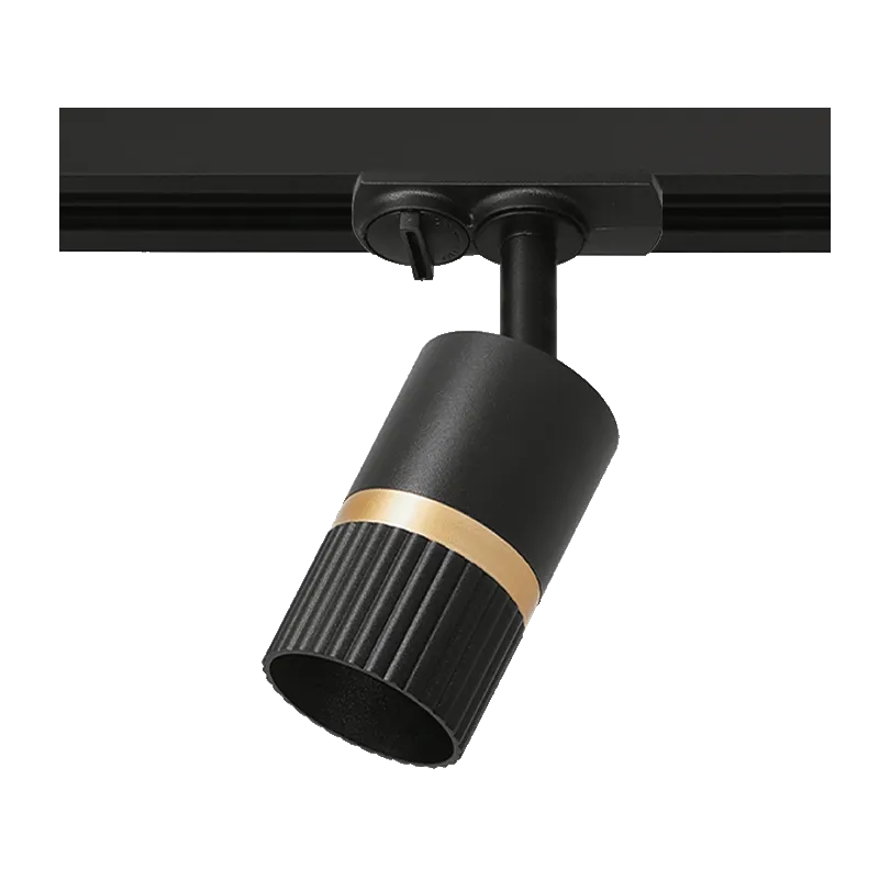 Трековый светильник WOLTA WTL-GU10/19BG DUO под лампу GU10 Черный/золото D55x160 WTL-GU10/19BG
