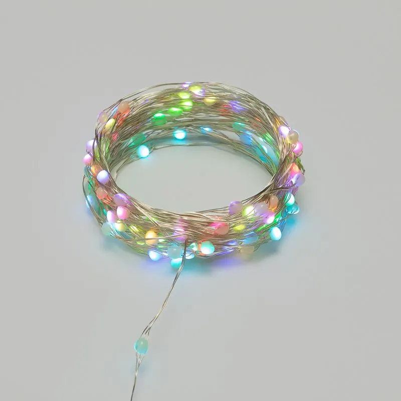 Гирлянда Роса 10м, 100LED, RGB, IP44, на батарейках 3хАА, с пультом 44 режима NEON-NIGHT - Фото 2