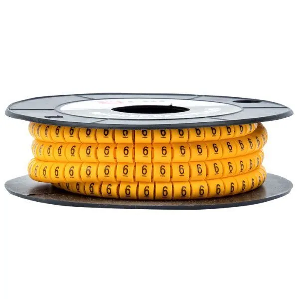 Маркер кабельный 1,5 мм2 "6" (1000 шт.) (ЕС-0) EKF - Фото 3