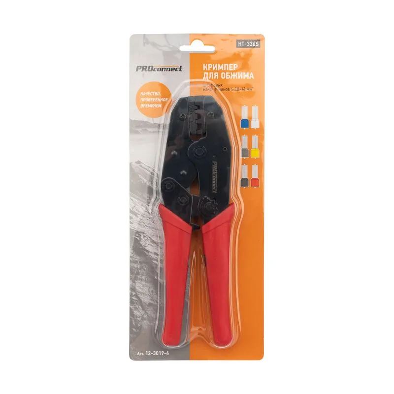 Кримпер HT-336S для обжима штыревых наконечников 6,0-10,0-16,0мм² PROconnect - Фото 4