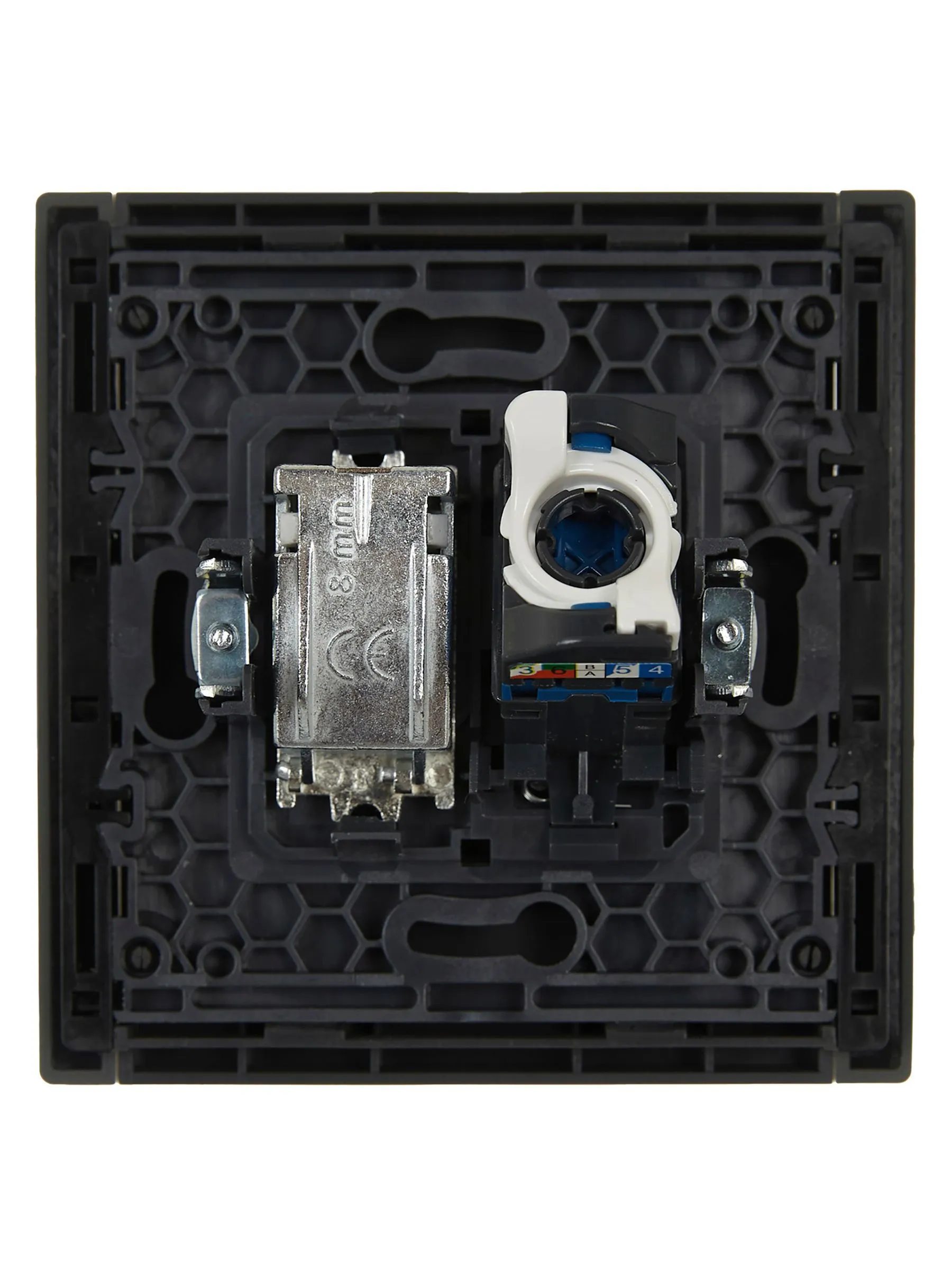 FORTE&PIANO Розетка двойная TV+RJ45 кат.6 FP337 серый IEK - Фото 4