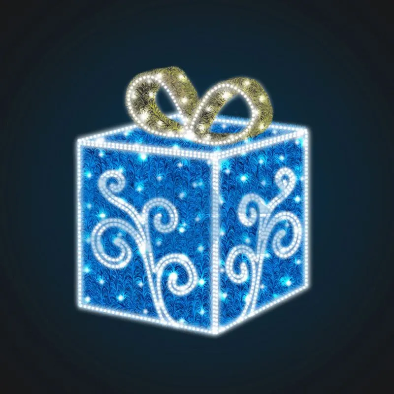 Декоративная 3D фигура Подарок 120 см белый 501-542