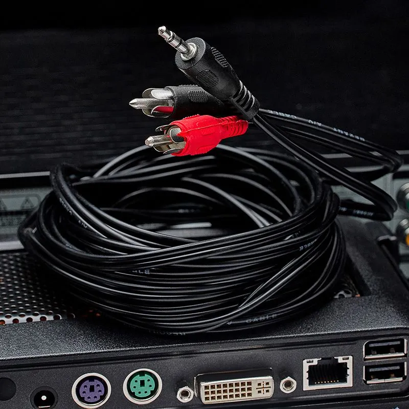 Шнур Стерео 3,5мм - 2 RCA, 5м REXANT - Фото 2