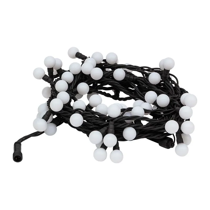 Гирлянда светодиодная Мультишарики Ø23мм 10м 80 LED RGB черный каучук IP67 быстрая смена цвета 230В нужен блок 315-000 NEON-NIGHT - Фото 4