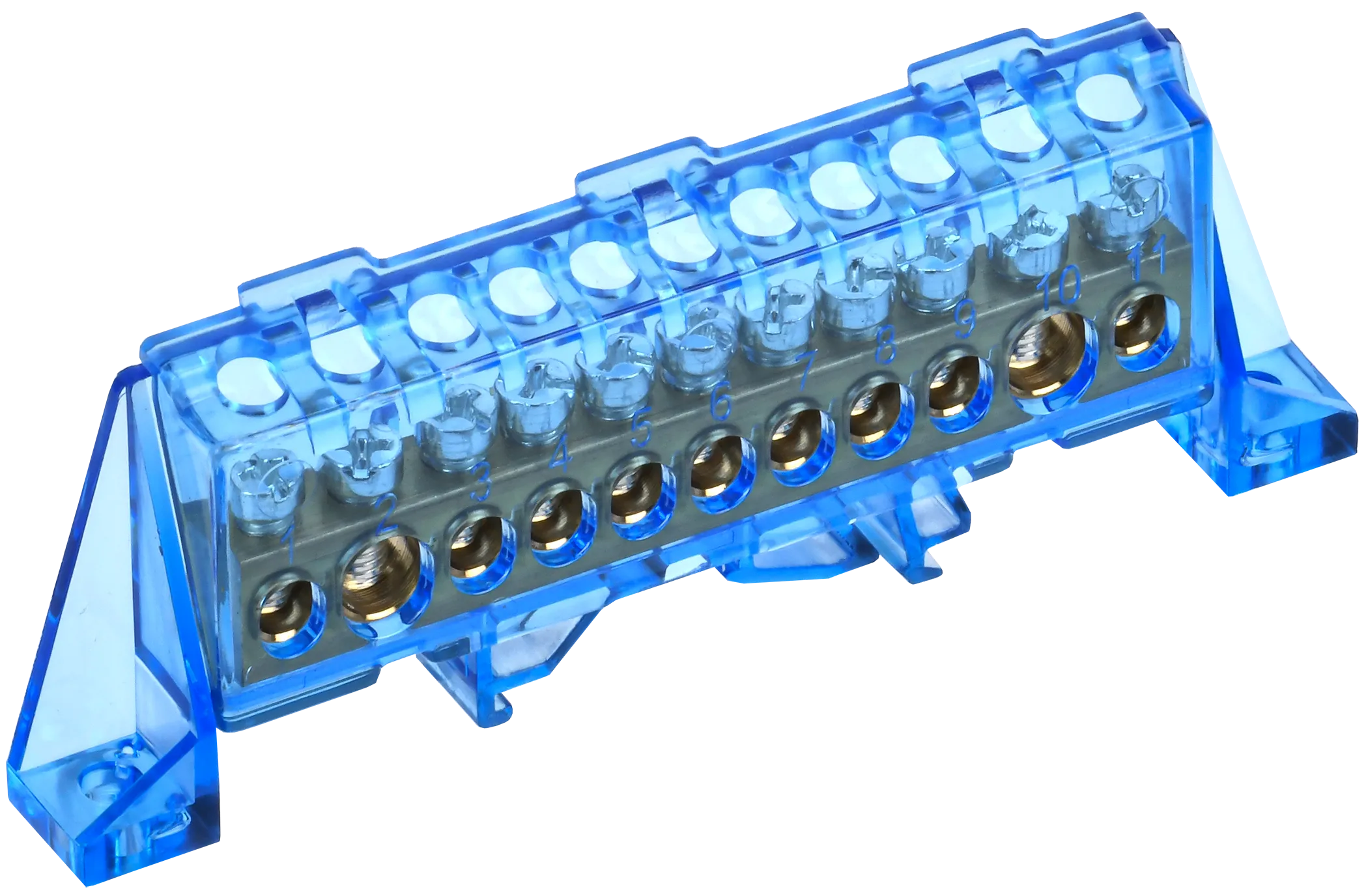 TEKFOR Шина N "ноль" в комбинированном DIN-изоляторе "Стойка" 8х12-11-С IEK TF-NN20-11-DP-K07