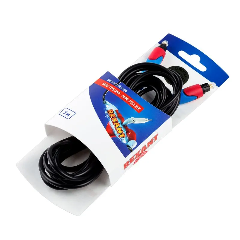 Шнур оптический Toslink 3м REXANT - Фото 3