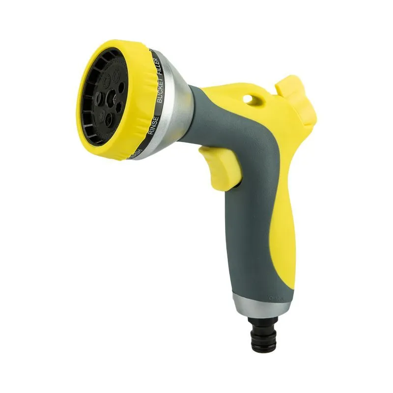 Пистолет-распылитель многофункциональный с прорезиненной ручкой и курком, 7 режимов ЧЕТЫРЕ СЕЗОНА 62-0286