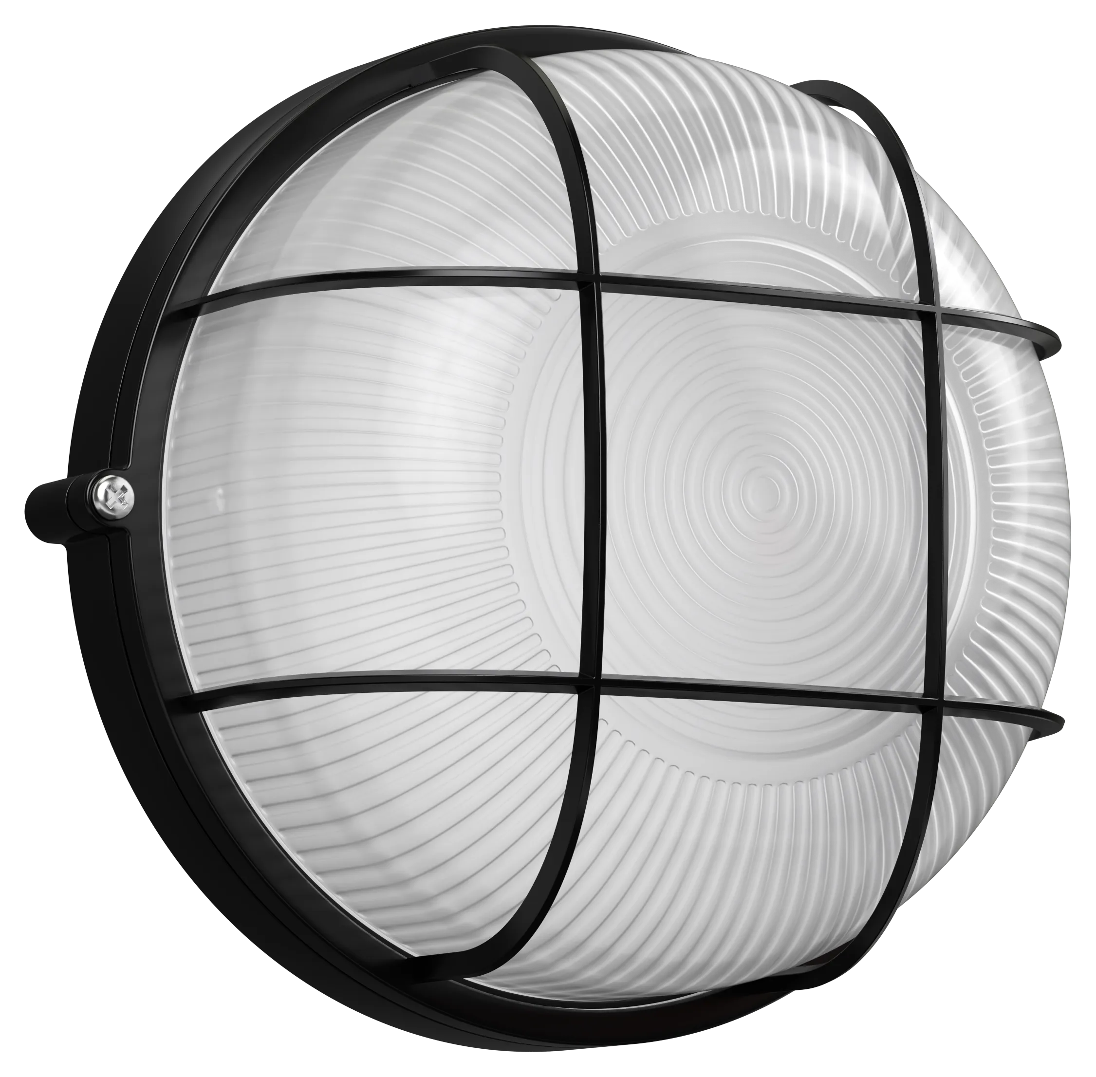 Светильник НПП1302 круг с решеткой 60Вт IP54 черный IEK LNPP0-1302-1-060-K02