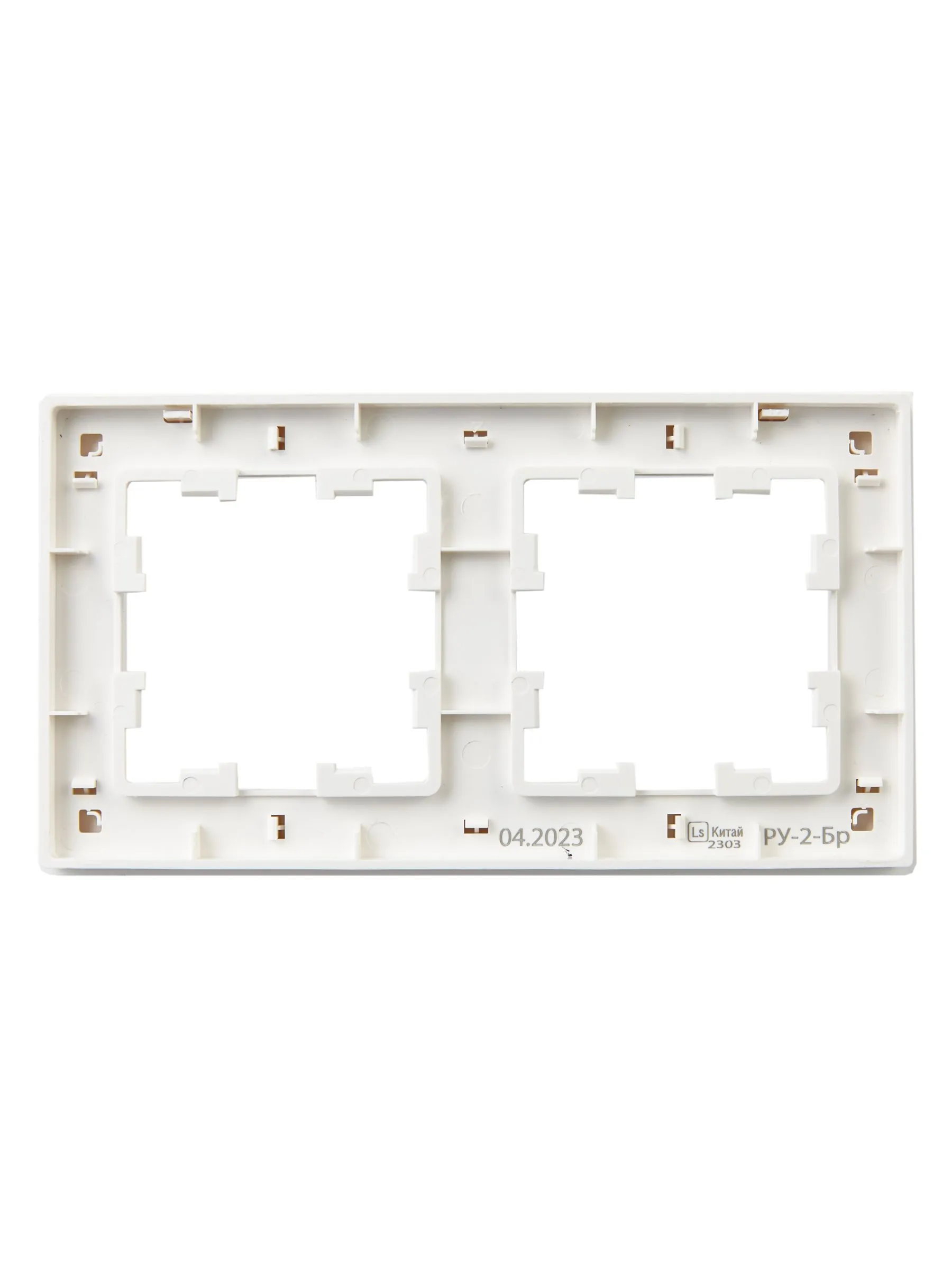BRITE Рамка 2-местная РУ-2-Бр белый рифленый IEK - Фото 4