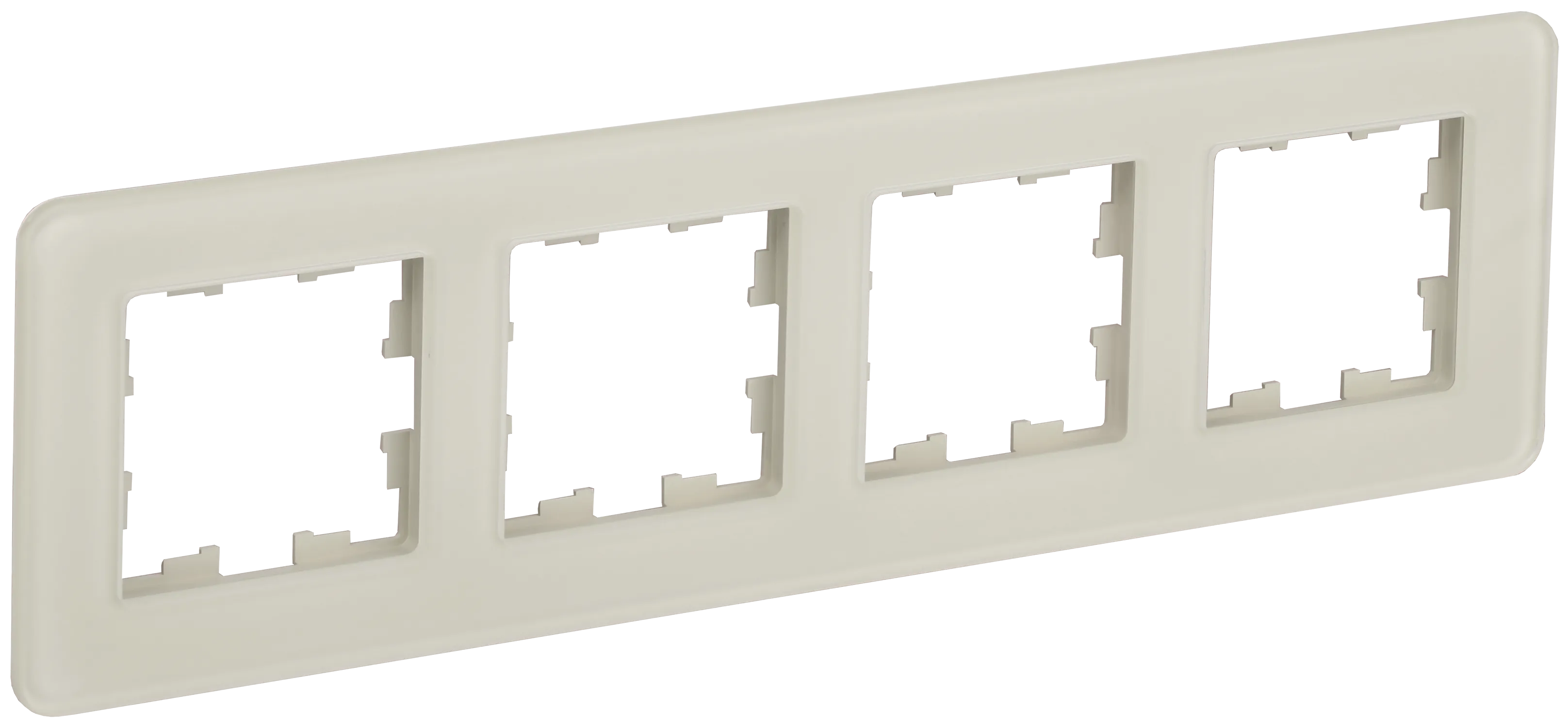 BRITE Рамка 4-местная РУ-4-2-Бр стекло песчаный RE IEK