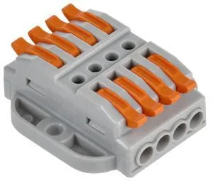 Строительно-монтажная клемма СМК 222-4144P проходная с площадкой (50шт/упак) IEK UKZ20-4144P-050